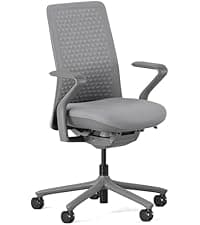 Branch Softside Mid Century Modern Office Chair, Boucle Fabric - Removable Arms with Luxury Cloud-Like Comfort - Adjustable Height - Integrated Lumbar Support - Oatmeal