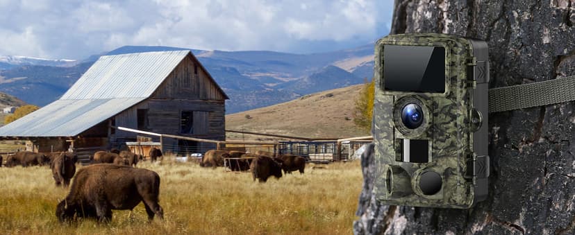 Trail Camera - 4K 48MP WiFi Game Camera with Night Vision, 0.05s Trigger Motion Activated Camera, IP66 Waterproof, 130 Wide-Angle Cell Phone App No Glow Infrared LEDs for Outdoor Wildlife