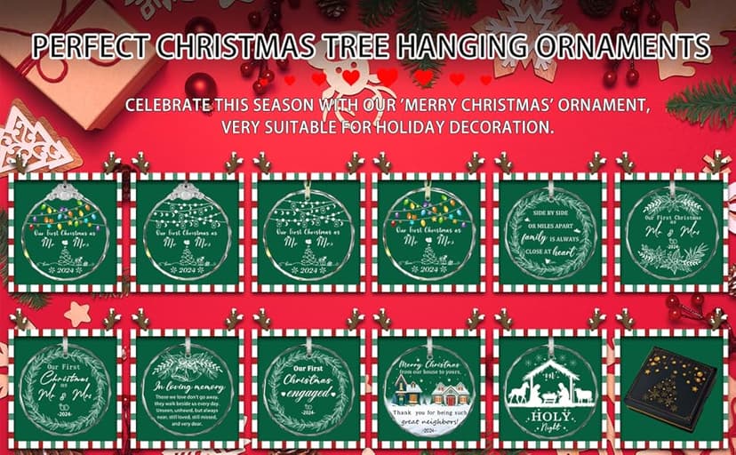 Christmas Ornaments 2025,Neighbor Gifts Merry Christmas from Our House to Yours Ornament Funny Glass Xmas Tree Decorations Neighbor Gift Ideas for Neighbors Best Friends Women Boyfriend Girlfriend