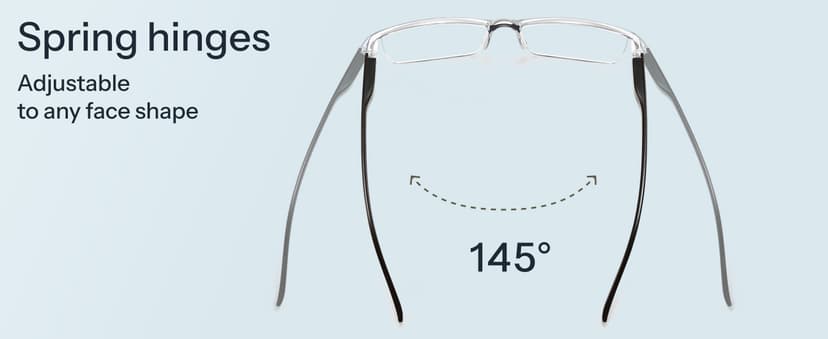 Gaoye Executive Style Reading Glasses Men - Durable Readers with Blue Light Filtering- Comfortable Fit with TR90 Frames