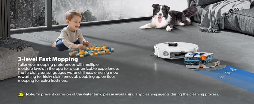 Robot Vacuum and Mop Combo, 3-in-1 Robotic Vacuums Cleaner with 70-Day Self-Emptying Base, LiDAR Navigation Smart Mapping & Strong 6000Pa Suction, for Pet Hair, Hard Floor, Carpet