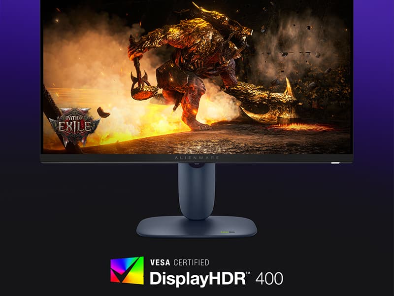 Alienware 27 Gaming Monitor - AW2725DM - 27-inch QHD 180Hz 1ms Display, IPS, NVIDIA G-SYNC, AMD Freesync, VESA AdaptiveSync.