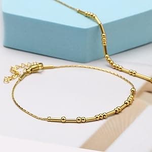 JoycuFF Inspirational Morse Code Bracelets for Women Silver Beads Jewelry Encouragement Mantra Gifts for Her