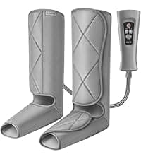 RENPHO Leg Compression Massager, Leg Massager Calf Massager for Circulation and Pain Relief, Effective for Father Mother Reduce Swelling, Grey