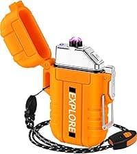 LcFun LcFun Waterproof Electric Dual Arc Lighter USB Rechargeable Outdoor Windproof Flameless Plasma Lighters for Camping, Hiking, Adventure, Survival Tactical Gear Stocking Stuffers Gifts for Men