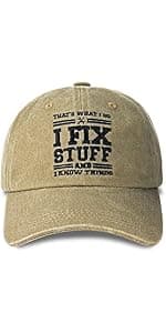 Cotton Baseball Cap Adjustable Mens Gifts Ideas for Birthday
