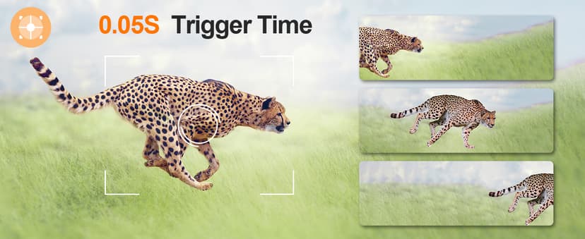 Trail Camera - 4K 48MP WiFi Game Camera with Night Vision, 0.05s Trigger Motion Activated Camera, IP66 Waterproof, 130 Wide-Angle Cell Phone App No Glow Infrared LEDs for Outdoor Wildlife
