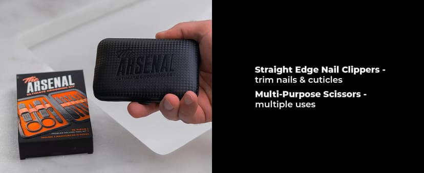 Wild Willies 10-Piece Pedicure & Manicure Kit for Men & Women - Includes Nail Clippers, Scissors, Tweezers, Files - Compact Travel Nail Grooming Kit, Mens Nail Care Set