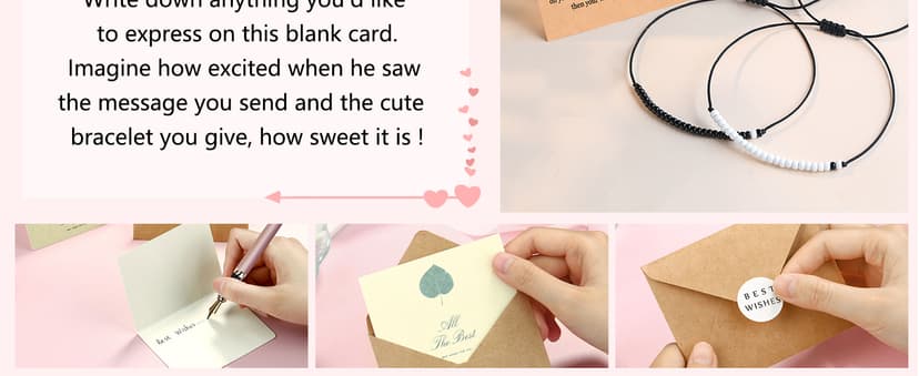 UNGENT THEM Pinky Promise Matching Bracelet for Couples Soulmate Man Distance Relationship Gifts for Women Men Him Her…