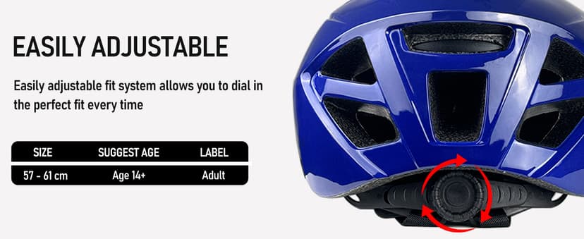 Lightweight Adult Bike Helmet Only 280g - CPSC Certified Bicycle Helmet for Men Women with 15 Air Vents, Adjustable Dial Fit, Removable Liner & Visor, Road Cycling Helmet Size 58-62cm