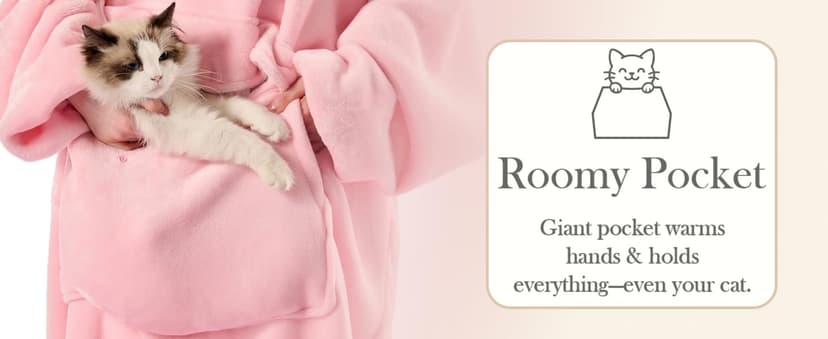 Krifey Wearable Blanket Hoodie, Oversized Sherpa Hooded as Birthday Gifts Christmas Gifts for Mom Women Girlfriend Men, Cozy Sweatshirt with Giant Pocket