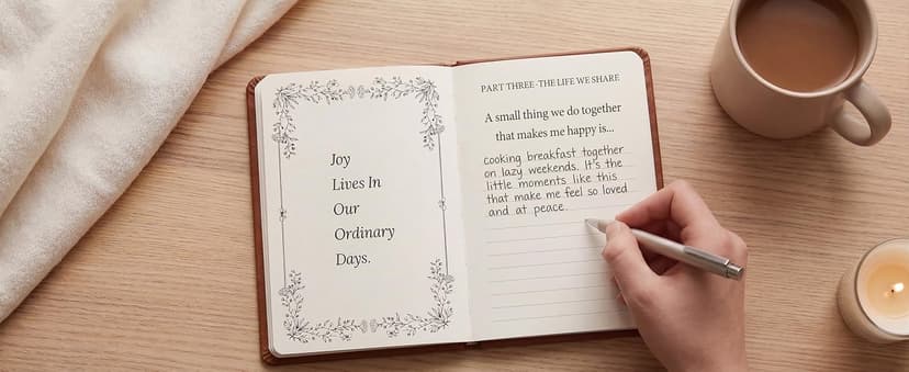 What I Love About You Leather Book – 30 Reasons Why I Love You, Fill-In-The-Blank Journal for Him & Her, Romantic Couples Keepsake (Brown)