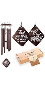 60th Birthday Gifts for Women, 32” Wind Chimes Happy 60 Year Old Birthday Gifts for Her Mom Sister Wife Grandma