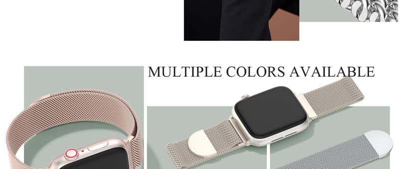 Original Stainless Steel Mesh Loop Compatible with Apple Watch 38mm 40mm 41mm 42mm 44mm 45mm 46mm 49mm Women Men, Magnetic Clasp Replacement for iWatch Bands Series 11 10 9 8 7 6 5 4 Ultra SE 3 2 1
