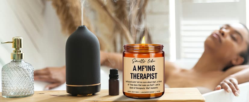 Funny Scented Candle, Therapist Gifts, Occupational Therapy Gifts, Psychology, Therapy Office Decor, Christmas, Graduation, Mental Health Therapist Presents for Women, Men, Psychologist