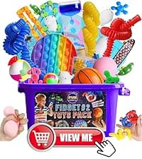 Gift Fidget Box Toys Pack for Kids 3-12, FunKidz Sensory Toys for Boys Girls Age 7-12 Autistic Children in Mystery Storage Portable Box