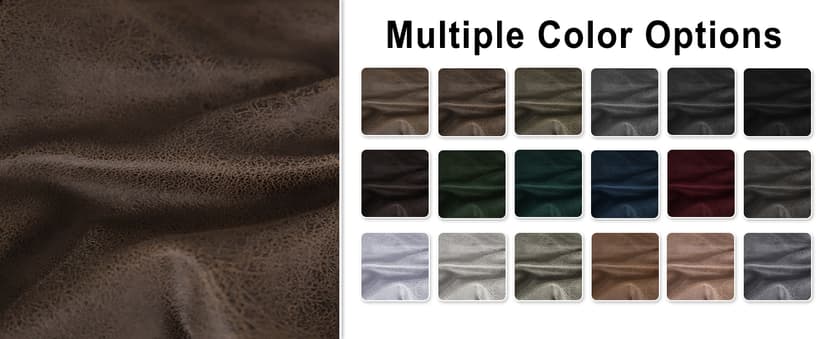 ANARACHON Leather Look Couch Cushion Covers Sofa Seat Slipcovers Sets Couches Furniture Protector for Sectional Armchair Loveseat Pets Kids Stretch Spandex Fabric(3 Cushion Sofa, Brown)