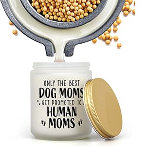 New Mom Gifts for Pregnant Women, Funny Dog Mom Pregnancy Gift for Expecting Moms, Mother to be Gift for First Time Mommy, Congrats on Pregnancy Candle Present for Wife Friend Sister