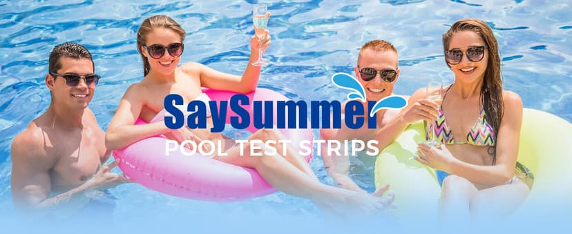 Salt-Water Pool Test Strips Kit: 125 Counts 8-in-1 for Salt Water Pool Testing Kit, Salt Pool Test Strips for Hot Tub Spa Testing Salt Chlorine pH and More