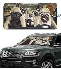 GENANY Hunting Car Sun Shade for Car SUV Truck (55x30 inches), Deer Skull Sun Shade Windshield, Shades for Front Windows, Protector Blocks UV, Car Decor