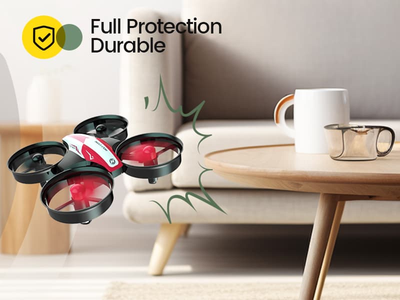 Holy Stone Mini Drone for Kids and Beginners RC Nano Quadcopter Indoor Small Helicopter Plane with Auto Hovering, 3D Flips, Headless Mode and 3 Batteries, Great Gift Toy for Boys and Girls, HS210 Red