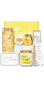 Thank You Gifts for Women, Teacher Appreciation Gifts, Employee Appreciation Gift for Coworkers Employees Teachers Nurse Secretary w Thanks Cards, Awesome Glass Cup