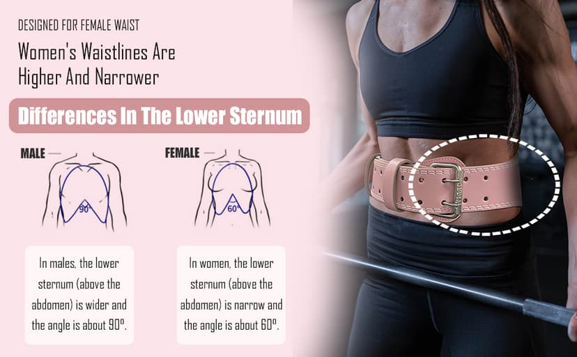 Jaffick Weight Lifting Belt For Ladies Leather Gym Belts Lower Waist Back Support For Women Men Fitness Squat Deadlift Heavy Duty Cross Training Gym Powerlifting Workout