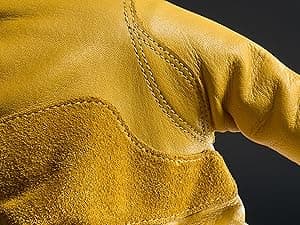 toolant Leather Winter Work Gloves for Men, 100% Grain Cowhide with Warm Thinsulate Lining, Water & Abrasion Resistance