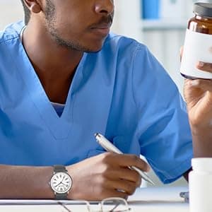 GOLDEN HOUR Waterproof Nurse Watch for Medical Professionals, Students Women Men - Military Time Luminouse Easy Read Dial, 24 Hour with Second Hand, Colorful Silicone Band