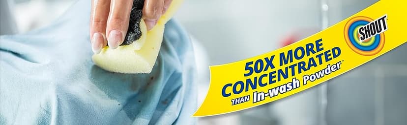 Shout Active Enzyme Laundry Stain Remover Spray, Triple-Acting Formula Clings, Penetrates, and Lifts 100+ Types of Everyday Stains - Prewash Spray 22oz