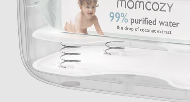 Wipe Warmer with Night Light, Fast and Even Heating, 4 Adjustable Temperature Modes, Baby Shower & Registry Must-haves, Grey Momcozy Baby Wipe Warmer, Innovative Spring Design,Large Capacity Dispenser B0FZKLFGJ1