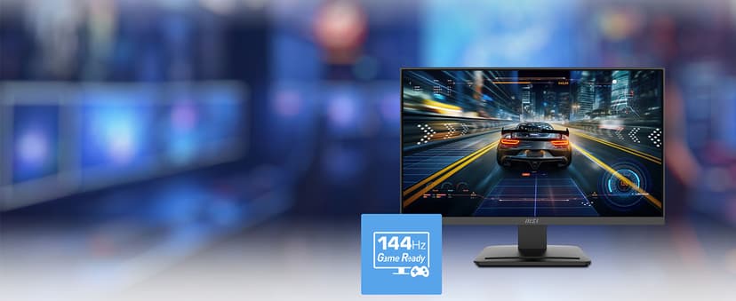 msi PRO MP243L E14 24-inch IPS 1920 x 1080 (FHD) Gaming Office Monitor, 144Hz, Adaptive-Synch, HDR Ready, HDMI, VGA Port,VESA Mountable, Tilt, 4-Side Slim Bezel,1ms, Black