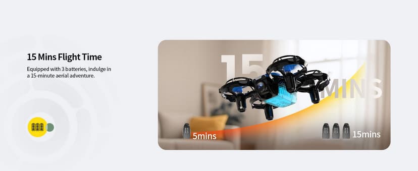 Holy Stone Mini FPV Drone with 1080P HD Camera for Kids & Beginners, RC Nano Quadcopter with Optical Flow Hover, Gesture Control, 3D Flips, 3 Batteries, Great Gift Toy for Boys and Girls, HS210P Blue