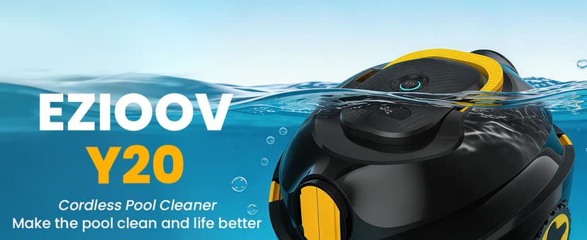 Robotic Pool Cleaner, Cordless Pool Vacuum for Above Ground & Inground Flat Pools with Dual Motors, 130 Min Runtime, Auto-Parking, Powerful Pool Vacuum Robot for Up to 1200 Sq.Ft (Black-Orange)