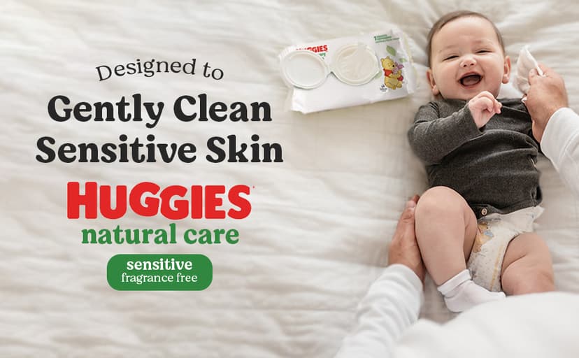 Huggies Natural Care Sensitive Baby Wipes, Unscented, Hypoallergenic, 99% Purified Water, 12 Flip-Top Packs (768 Wipes Total), Packaging May Vary B07SCL613T