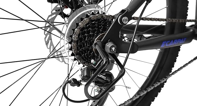 Mountain Bike 24 26 27.5 Inch, Dual Full Suspension Mens Womens Bike, 21 Speeds Dual Disc Brake Carbon Steel Bike, Boys Mens Mountain Bike for School Work Summer Camping, Birthday Gift Choice