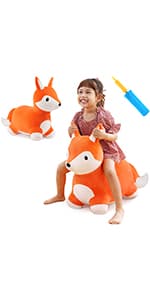 Outside Inflatable Riding Plush Triceratops Bouncing Horse Hopping Toy, Cool Birthday Gifts Age 2 3 4 5 6 Year Old Boy Girl Bouncy Pals Toddler Dinosaur Hopper Toy, Kids Outdoor Ride on Bounce Animal B09B1QZLXW