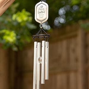 Forever Grateful Wind Chime with Engraved Thank You Message - Unique Gift of Gratitude/Appreciation Gift/Thank You Gift for Special Friend/Family/Coworkers/Teachers/Mentor