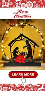 Juegoal Christmas Plush Gnomes, 9 Inch Lighted Handmade Mini gnome Scandinavian, Light Up Swedish Tomte Elf Holiday Present, Battery Operated Xmas Gifts Table Ornaments Dinner Party Supplies, Set of 3