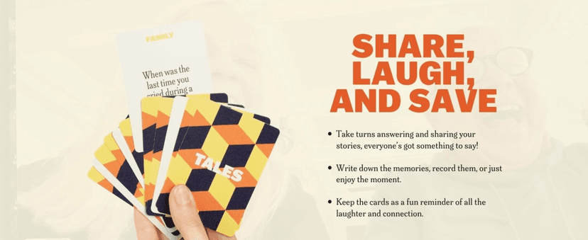 TALES 150 Conversation Cards, Family Edition, Perfect for Family Games for Adults, Teens, and Kids, Family Dinners, Game Nights, Gifts, Holidays, and Gatherings, Prompts for Meaningful Connections