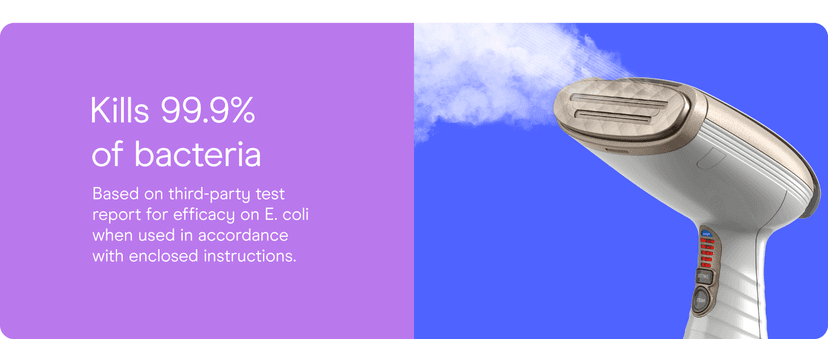 Conair Handheld Garment Steamer for Clothes, Turbo ExtremeSteam 1875W Fabric Steamer, Portable Handheld Design, Strong Penetrating Steam, White/Champagne