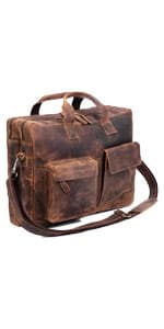 KomalC Premium Buffalo Leather Toiletry Bag for Men & Women – Leather Dopp Kit With Water resistant Lining, Premium Toiletry Travel Pouch, Unisex Wash Bag for Toiletries, Gifts for Men and Women