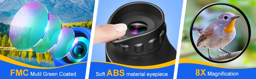 LET'S GO! Binocular for Kids, Compact High Resolution Shockproof Binoculars