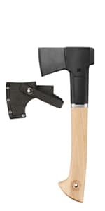 Fiskars X7 Small 14" Hatchet Axe with Sheath for Chopping Wood Kindling for Campfires, Outdoors & Camping, Insert-Molded Forged Steel Head, Low-Friction Blade, Shock Absorbing Handle & Non-Slip Grip