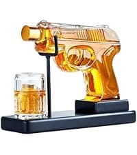 Kollea Whiskey Decanter Set with Grenade-Shaped Shot Glasses, Anniversary Birthday Gifts for Men Who Have Everything, Whiskey Gifts for Father, Husband, Boyfriend & Military Enthusiasts, Christmas