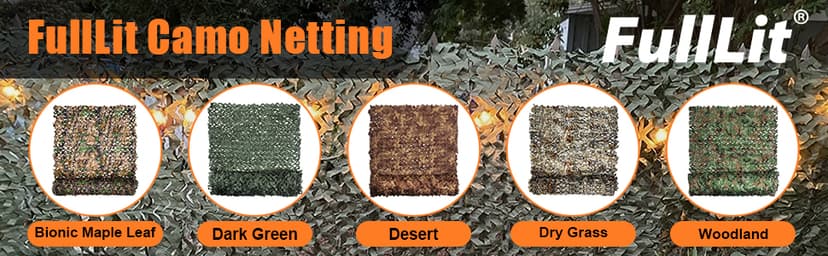 Camo Netting, Camouflage Netting, Hunting Blind Camo Net, Army Party Decorations, Sunshade Fence Nets, Lightweight, Bulk Roll, Mesh, Great for Camping, Shooting, Photograph, Car Cover, Outdoor