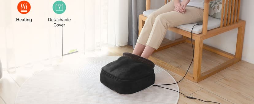 2026 Upgraded, Heat Up to 130°F, Reversible Kneading, 2-in-1 Foot and Back Massager for Home Office Use, Fits Men's Size 13 Snailax Shiatsu Foot Massager with Heat, Foot Warmer with Removable Cover B07SG4VBTY
