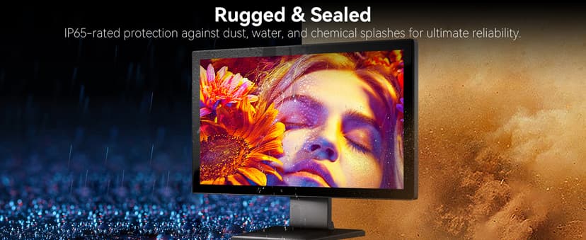 Touch Screen Monitor 21.5 Inch FHD 1920x1080P Industrial PC Display, HDMI VGA Touchscreen Computer Monitor for Laptop PS4 Xbox, 75Hz Desktop Touch Display, Black