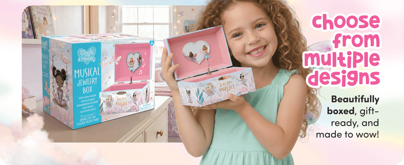 Music Boxes for Little Girls, Toddler Jewelry Box for 4 Year Old Kids, Toys for Toddlers, Birthday Gifts for Kids 5-9 Years Giggle & Honey® Musical Unicorn Jewelry Box for Girls B0CHKLZ7PJ
