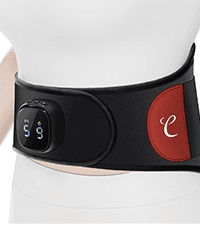 Comfytemp Cordless Heating Pad with Massager for Back Pain Relief, Portable Lower Back Massager Wearable, Birthday Gifts for Dad Mom Men Women Elderly, Rechargeable Period Cramps, 3 Heat Auto-Off, 58"